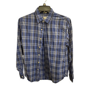 Med Blue plaid J. Crew Button-Up Shirt